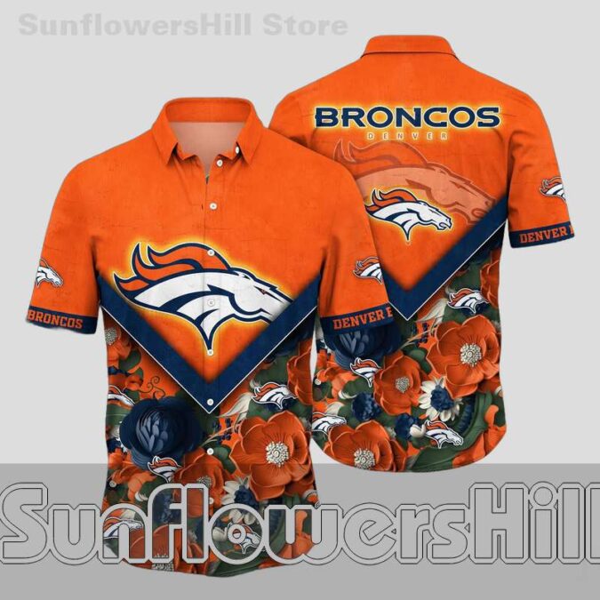 Denver Broncos Bold Orange Casual Hawaiian Shirt for Friends and Family Gatherings Denver Broncos Bold Orange Casual Hawaiian Shirt for Friends and Family Gatherings
