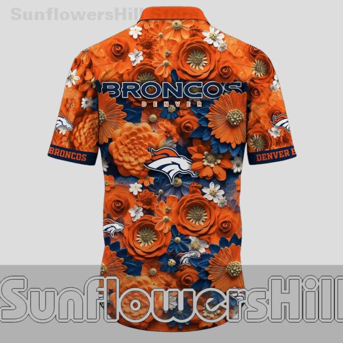 Denver Broncos Bright Bloom Hawaiian Unisex Shirt for Vacation and Everyday Wear