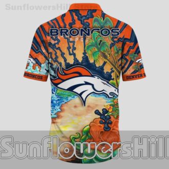Denver Broncos Bright Island Casual Hawaiian Shirt for Vacation and Fans