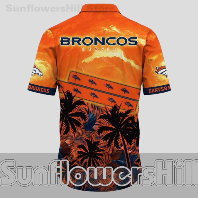 Denver Broncos Bright Sunset Casual Hawaiian Shirt for Summer Parties