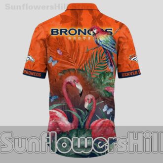 Denver Broncos Flamingo Hawaiian Shirt for Beach Trips and Summer Parties