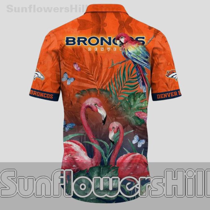 Denver Broncos Flamingo Hawaiian Shirt for Beach Trips and Summer Parties