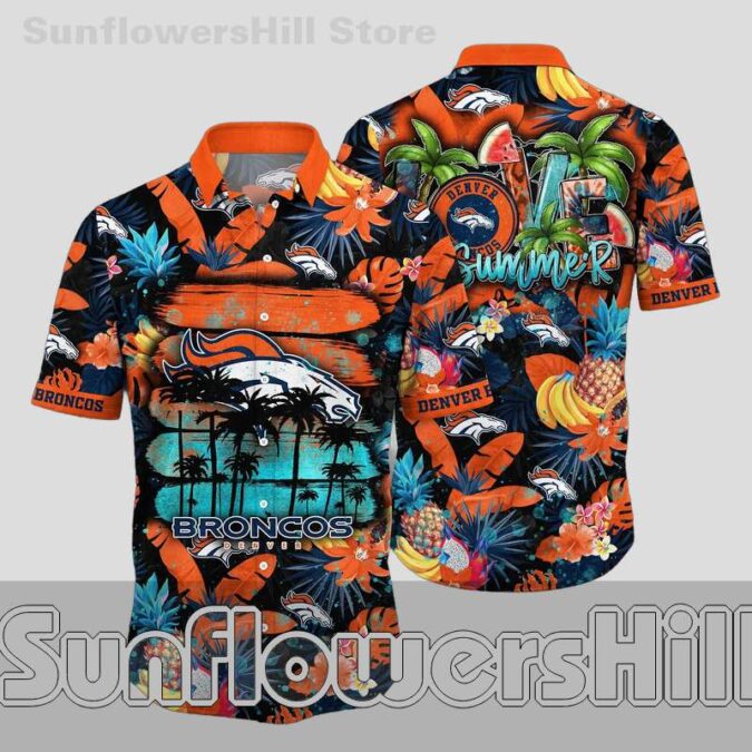 Denver Broncos Fruit Paradise Aloha Shirt for Tailgate and Casual Wear