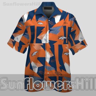 Denver Broncos Graphic Zigzag Aloha Shirt for Tailgates and BBQs