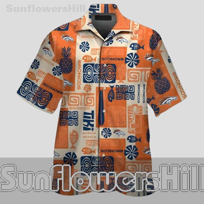 Denver Broncos Island Style Short Sleeve Shirt for Barbecues and Family Gatherings