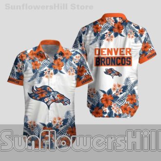 Denver Broncos Orange Blossom Short Sleeve Hawaiian Shirt for BBQ Nights