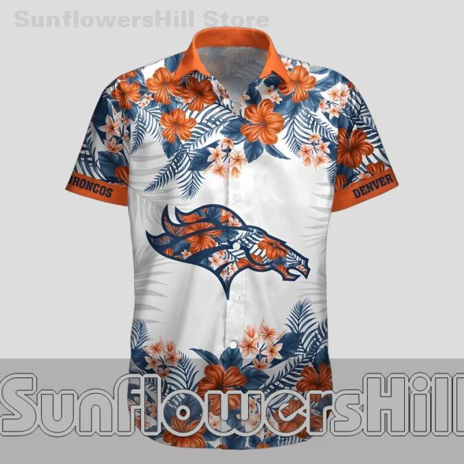 Denver Broncos Orange Blossom Short Sleeve Hawaiian Shirt for BBQ Nights