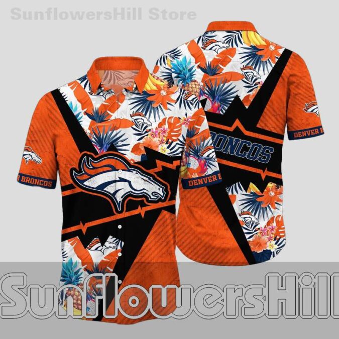 Denver Broncos Orange Fruit Print Casual Hawaiian Shirt for Father’s Day Gift Denver Broncos Orange Fruit Print Casual Hawaiian Shirt for Father’s Day Gift