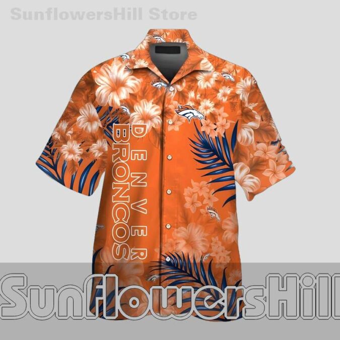 Denver Broncos Orange Tropical Design Hawaiian Shirt Premium Summer Gift for Fans
