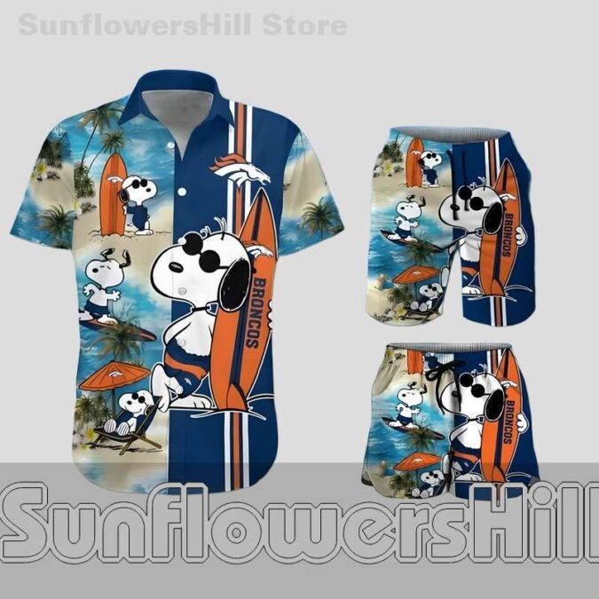 Denver Broncos Snoopy Surfboard Hawaiian Shirt for Beach Trip Fans Denver Broncos Snoopy Surfboard Hawaiian Shirt for Beach Trip Fans