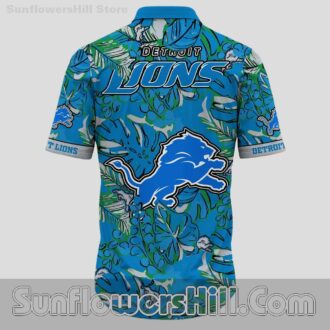 Detroit Lions Green Foliage Aloha Shirt for Fans and Family Gatherings