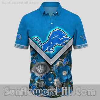 Detroit Lions Honolulu Blue Aloha Shirt for Casual Wear and Game Day