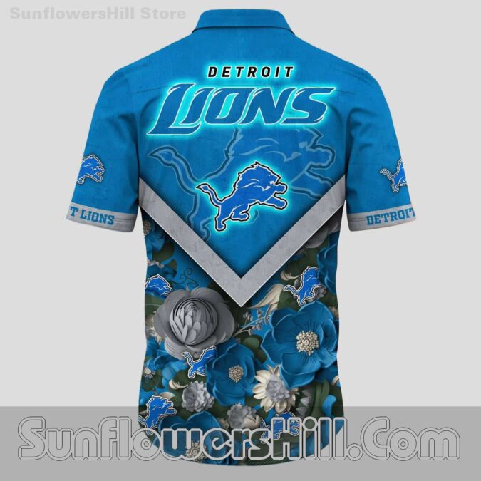 Detroit Lions Honolulu Blue Aloha Shirt for Casual Wear and Game Day