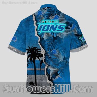 Detroit Lions Island Vibe Short Sleeve Hawaiian Shirt for Dad & Mom Gifts