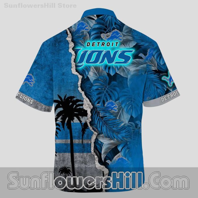 Detroit Lions Island Vibe Short Sleeve Hawaiian Shirt for Dad & Mom Gifts