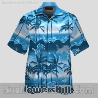 Detroit Lions Palm Tree Hawaiian Shirt for Beach Trips and Summer Parties