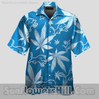 Detroit Lions Silver Leaf Hawaiian Shirt for Summer Beach Trips and Fans