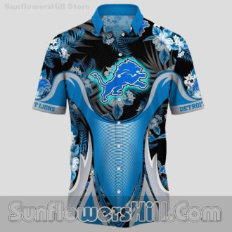 Limited Edition Detroit Lions Tribal Wave Hawaiian Shirt for Game Day Fans