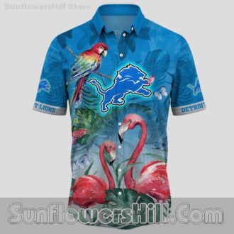 New Arrival Detroit Lions Flamingo and Flamingo Aloha Button Down Shirt for Fans