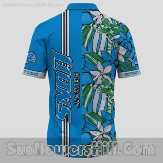 Women's Detroit Lions Blue Orchid Button Up Shirt for Beach Trips